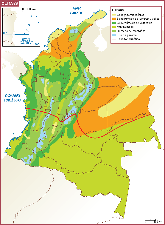 Mapa Climático de Colombia