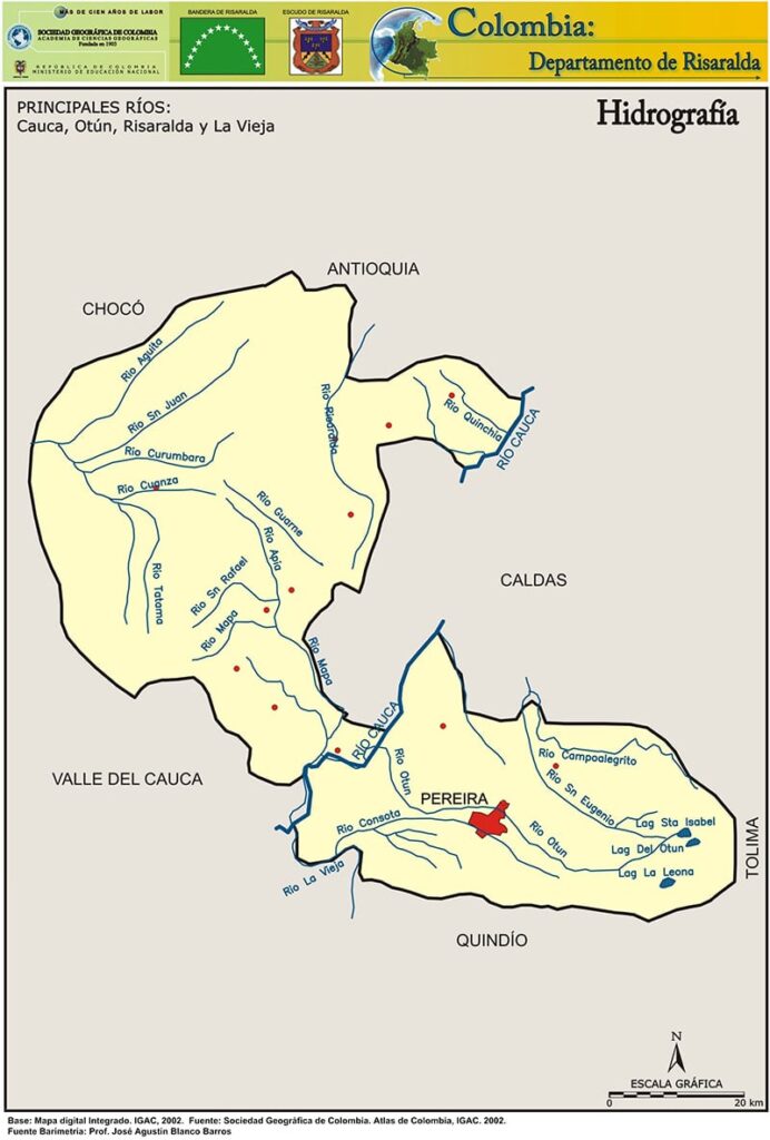 Mapa Hidrográfico Departamento de Risaralda