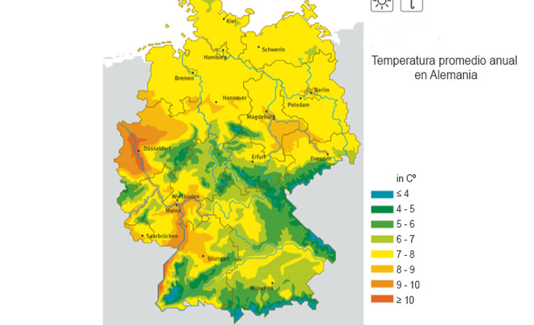 Mapa climático de Alemania