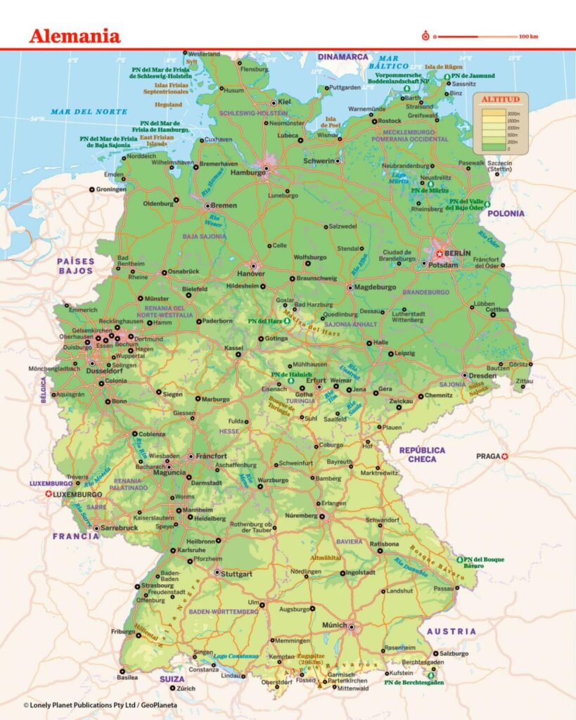 Mapa vial de Alemania