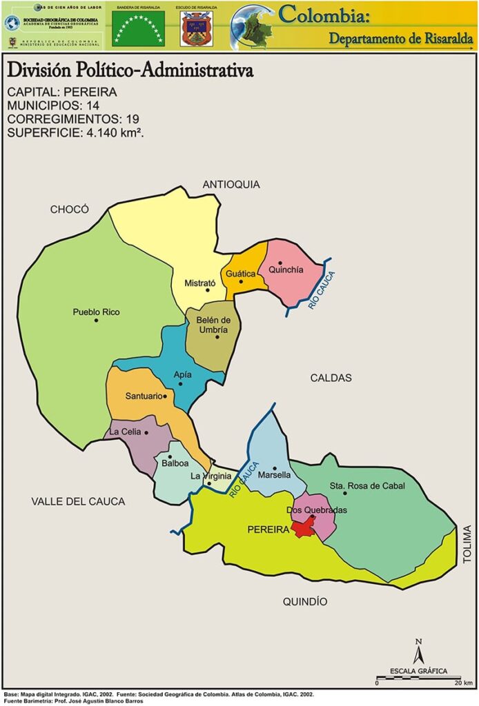Mapa Político de Risaralda