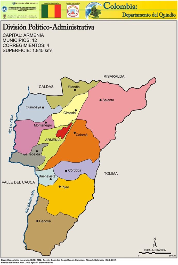 Municipios del Quindío
División Política