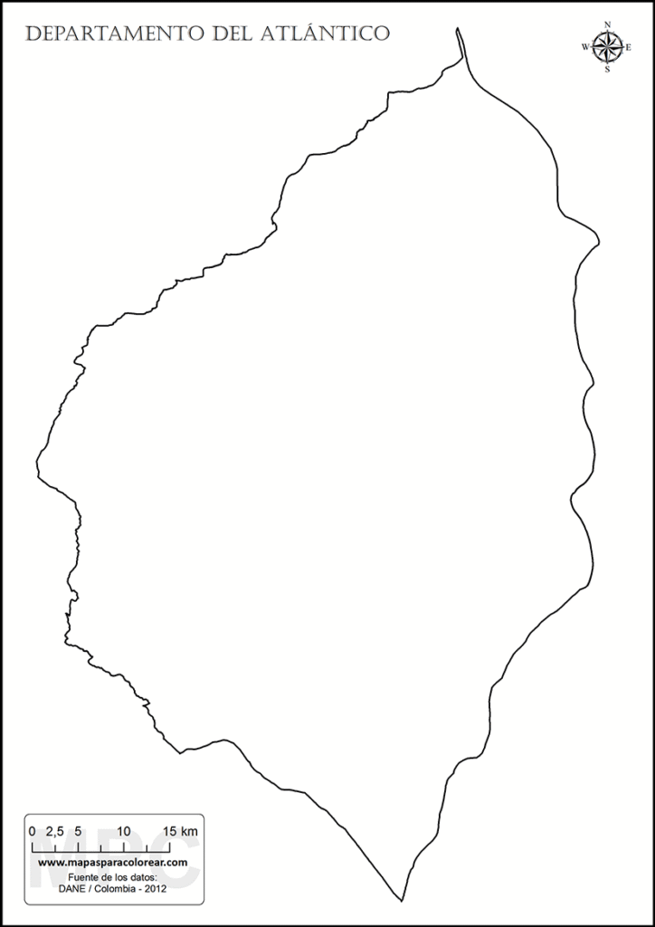 Mapas de Atlántico Para Colorear, Descargar e Imprimir