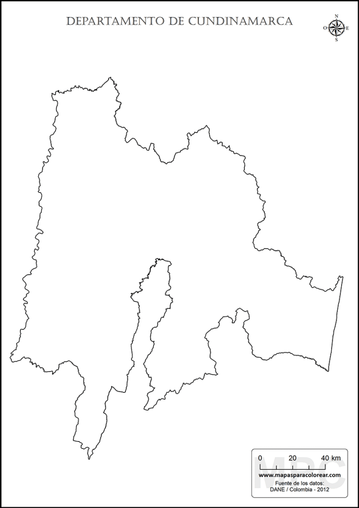 Mapas de Cundinamarca Para Colorear, Descargar e Imprimir