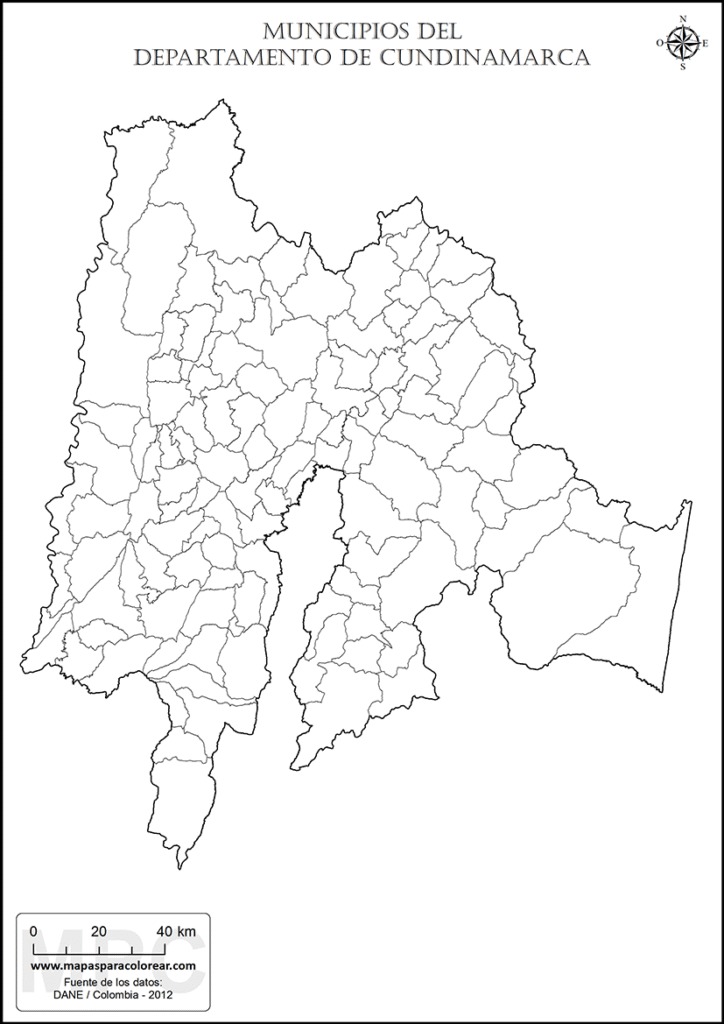 Mapas de Cundinamarca Para Colorear, Descargar e Imprimir