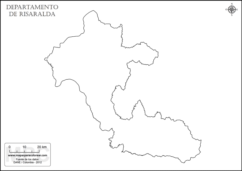 Mapas de Risaralda Para Colorear, Descargar e Imprimir
