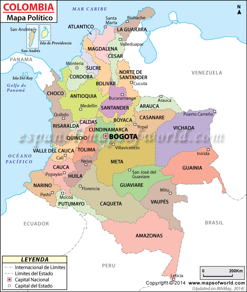 Mapa Político de Colombia