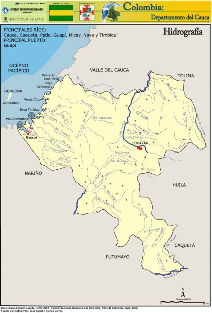 Mapa Hidrográfico Departamento del Choco