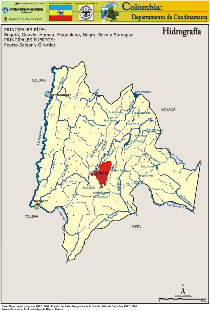 Mapa Hidrográfico Departamento de Cundinamarca