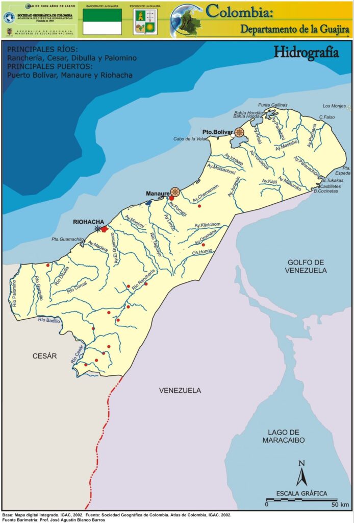 Mapa Hidrográfico Departamento de Sucre