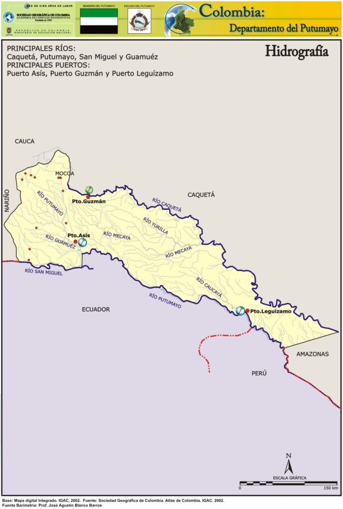 Mapa Hidrográfico Departamento del Putumayo